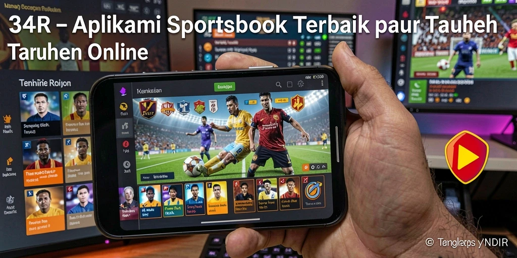 Tangkapan layar utama 34R menampilkan tampilan taruhan olahraga yang inovatif.