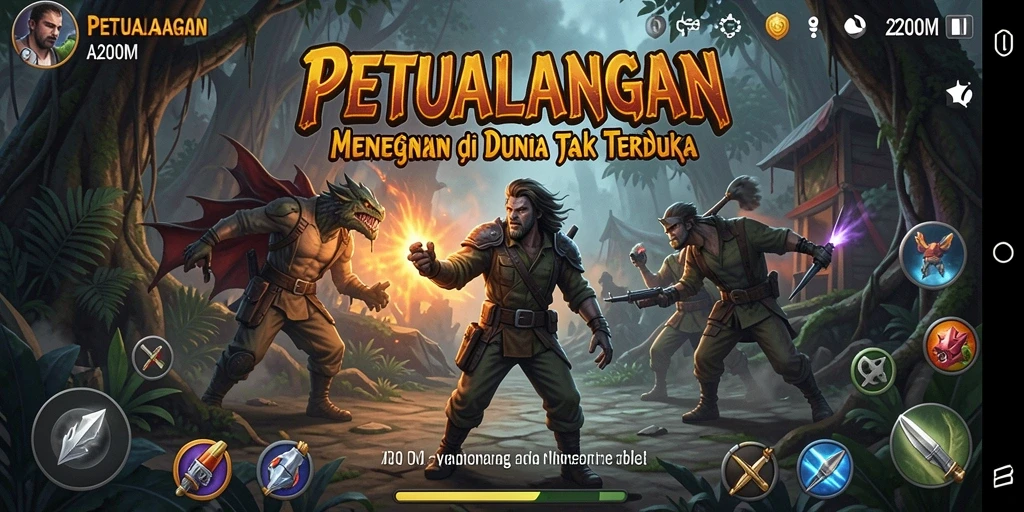 Tampilan gameplay A200M yang penuh aksi dan tantangan.