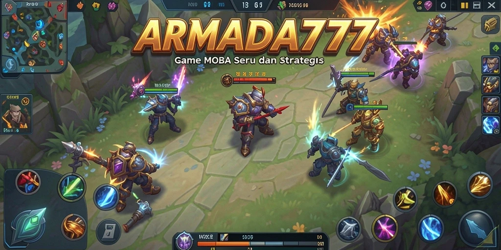 Tampilan utama gameplay ARMADA777 menampilkan aksi pertarungan seru.