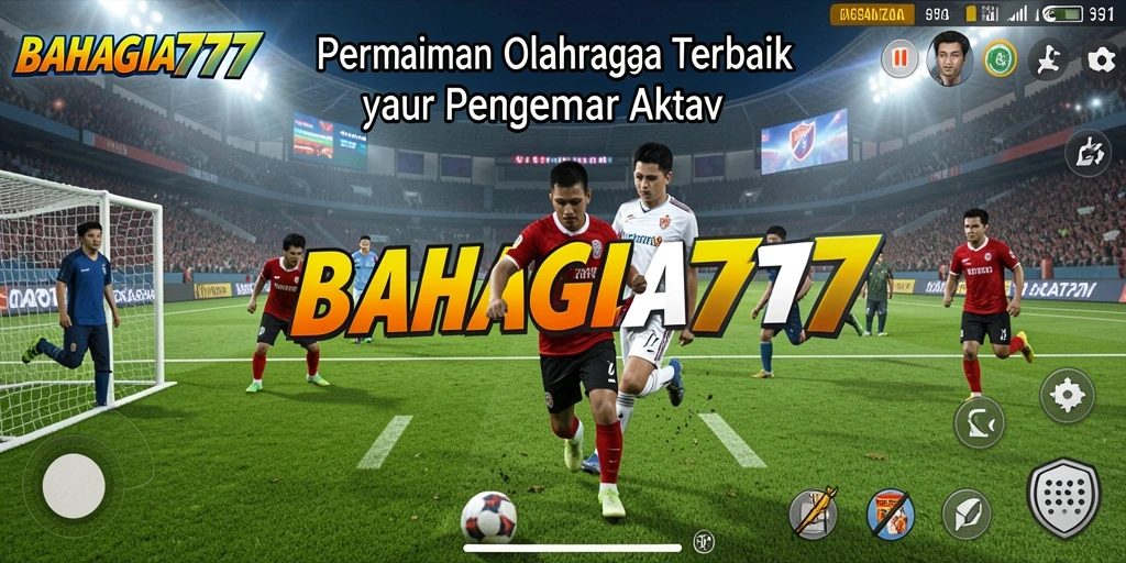 Screenshot gameplay BAHAGIA777 yang menunjukkan aksi seru di lapangan.