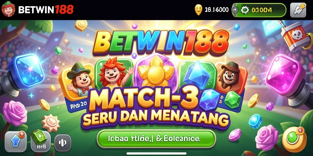 Screenshot gameplay BETWIN188 menampilkan aksi mencocokkan objek yang seru.