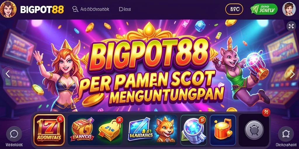 Tampilan gameplay slot BIGPOT88 yang menarik dan penuh warna.