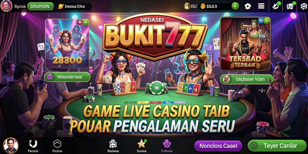 Tampilan gameplay Live Casino yang mendebarkan dan interaktif.