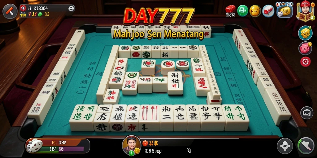 Tampilan menarik dari gameplay Mahjong di DAY777.