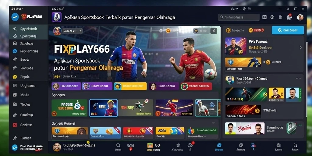 Tampilan antarmuka FIXPLAY666 yang menarik dalam taruhan olahraga.
