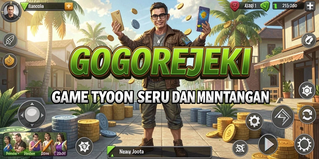 Screenshot menunjukkan pemain mengelola bisnis dengan strategi cerdas.