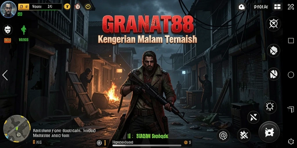 Tangkapan layar mendebarkan dengan suasana kegelapan dan ketegangan.