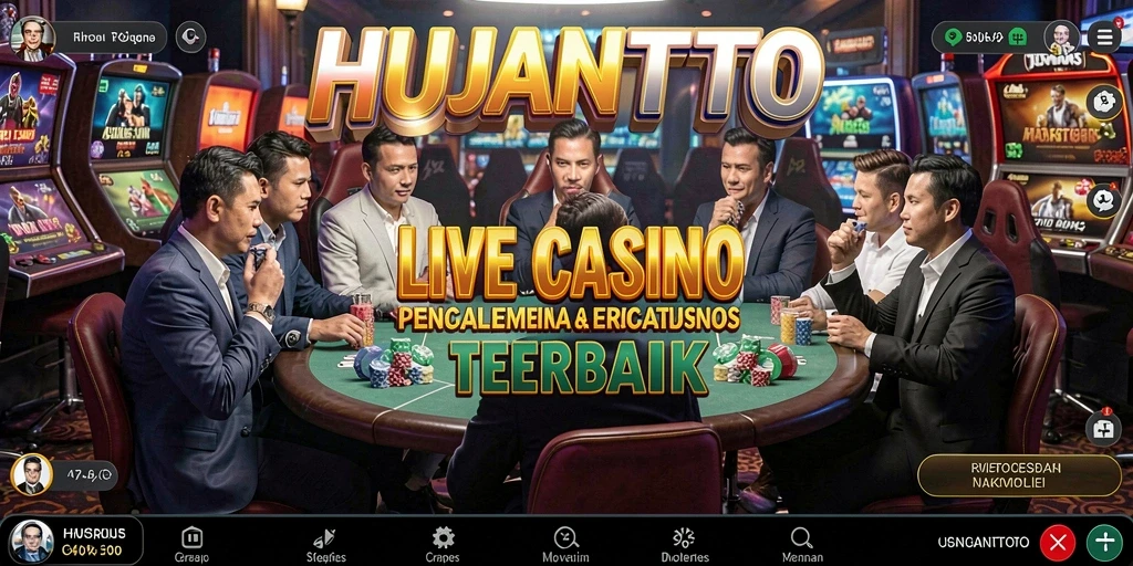Tampilan gameplay Live Casino yang seru di HUJANTOTO.