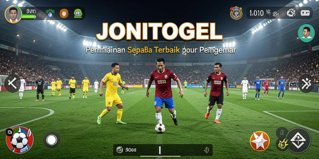 Tampilan menarik dari gameplay JONITOGEL yang menggambarkan keseruan sepak bola.