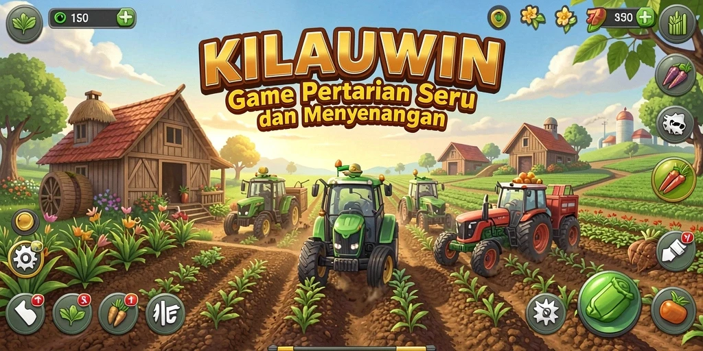 Screenshot KILAUWIN menampilkan pengalaman gameplay bertani yang menyenangkan.