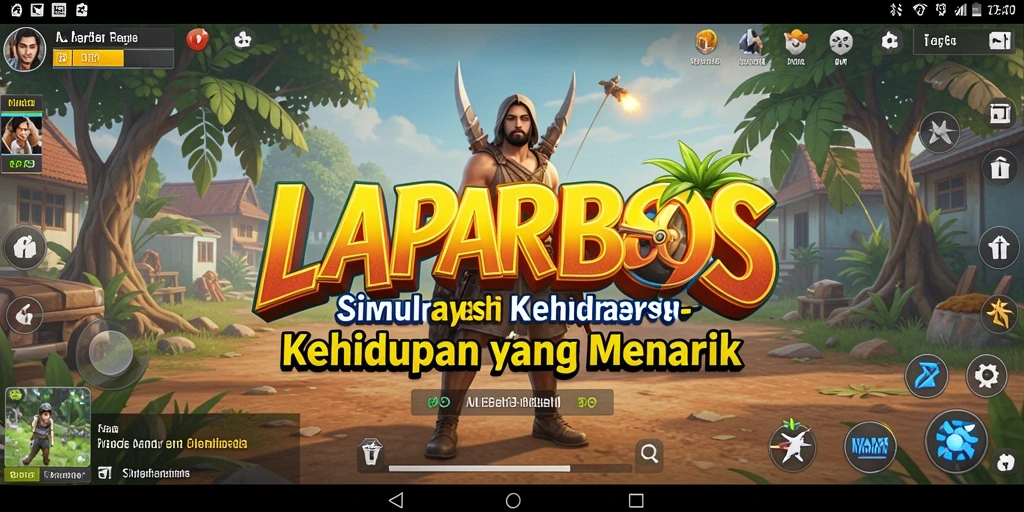 Tampilan gameplay LAPARBOS yang mengesankan dan penuh warna.