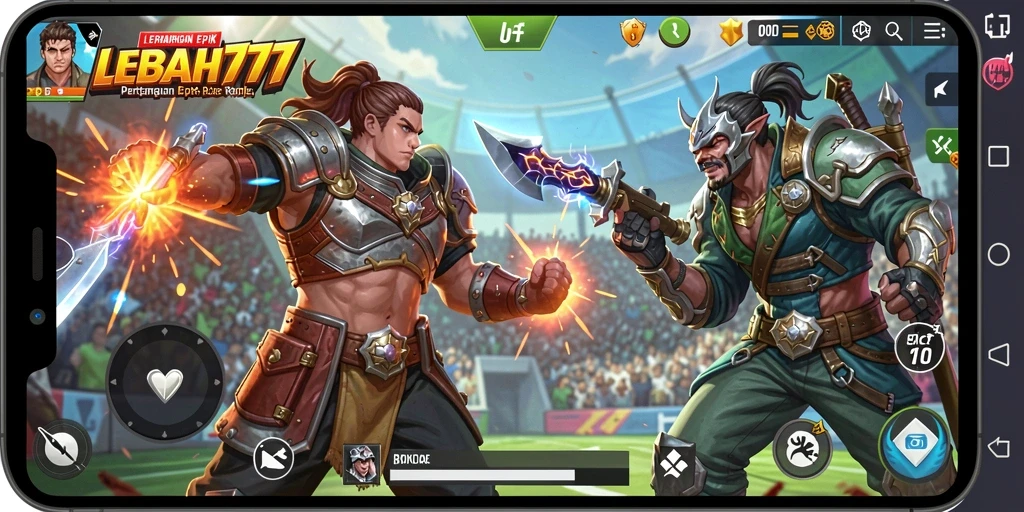 Screenshot LEBAH777 menampilkan aksi seru dalam pertempuran Battle Royale.