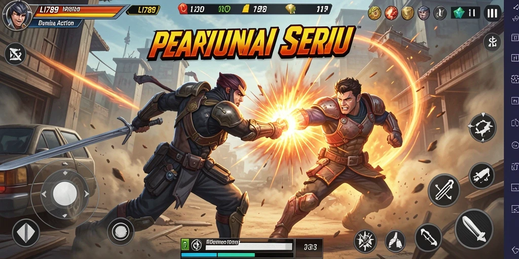 Tampilan aksi mendebarkan dalam LI789 saat berkelahi dengan musuh.