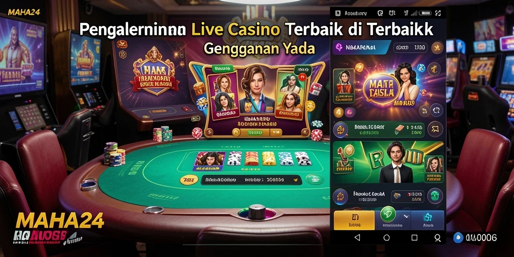 Tampilan menarik dengan dealer langsung di MAHA24 Live Casino.