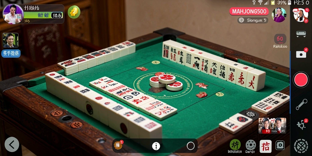 Tampilan gameplay MAHJONG500 yang menyenangkan dengan iringan musik.