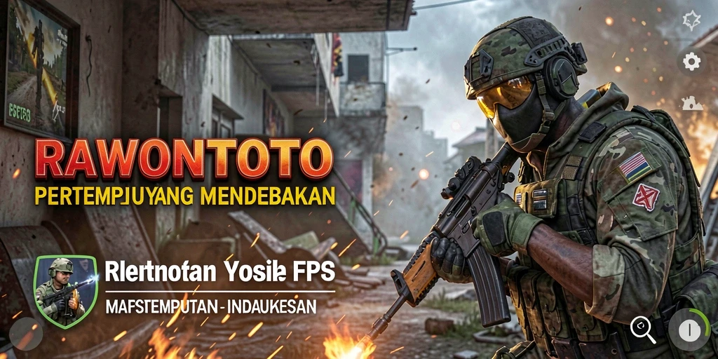 Gameplay RAWONTOTO yang intens dalam aksi pertempuran FPS