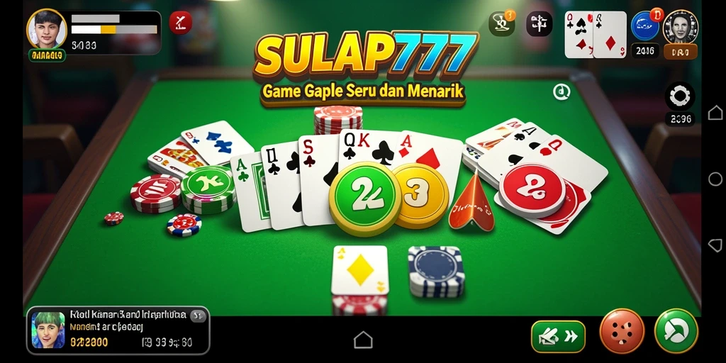 Tampilan gameplay SULAP777 yang seru dalam permainan Gaple.