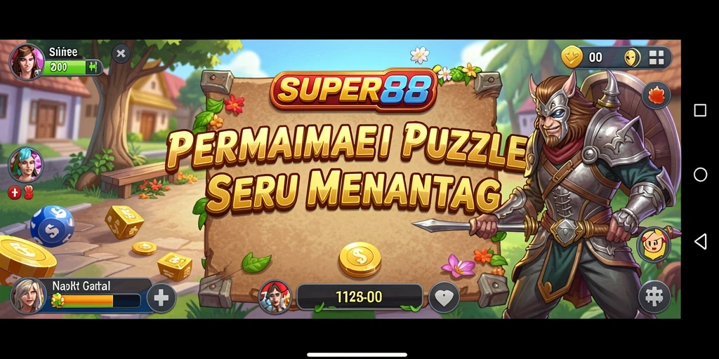 Tampilan gameplay seru dari game Puzzle SUPER88 yang penuh tantangan.