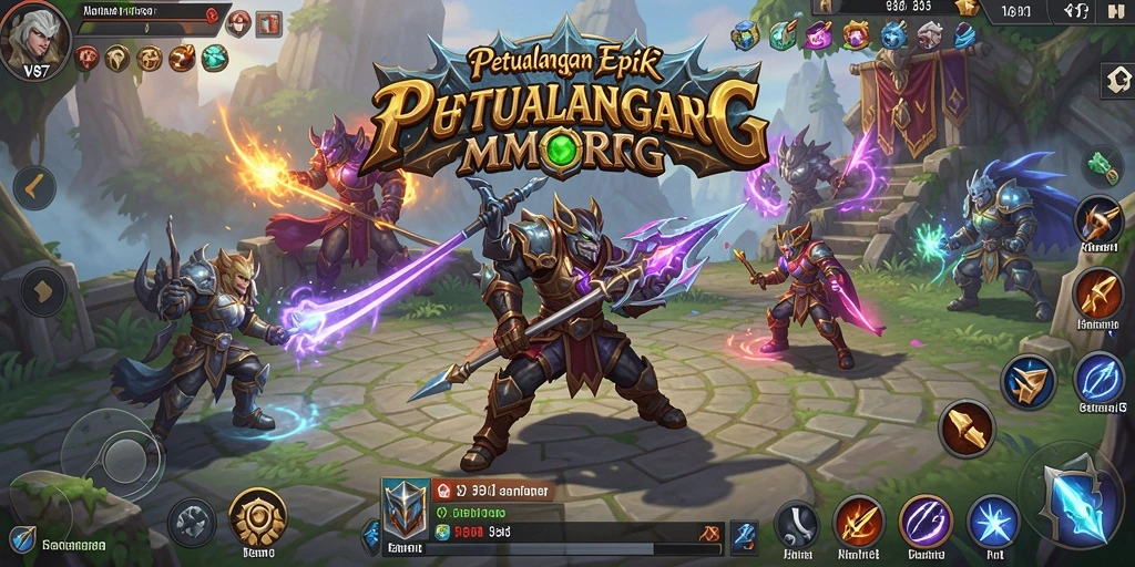 Gameplay V87 yang seru dan interaktif dalam dunia MMORPG.