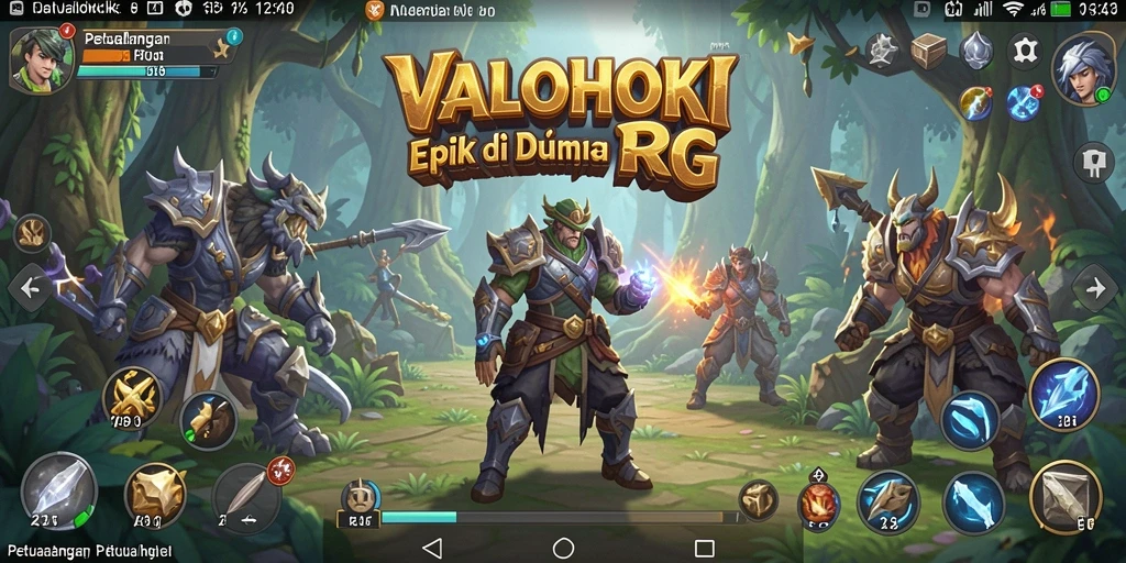 Tampilan gameplay VALOHOKI yang seru saat bertempur di dunia fantasi.