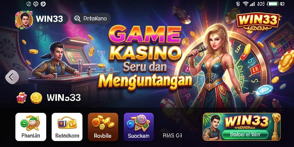 Tampilan gameplay menarik dari WIN33 dengan antarmuka kasino yang intuitif.