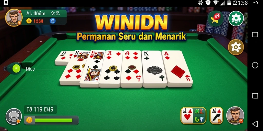 Tampilan antarmuka gameplay Domino WINIDN yang menarik dan interaktif.